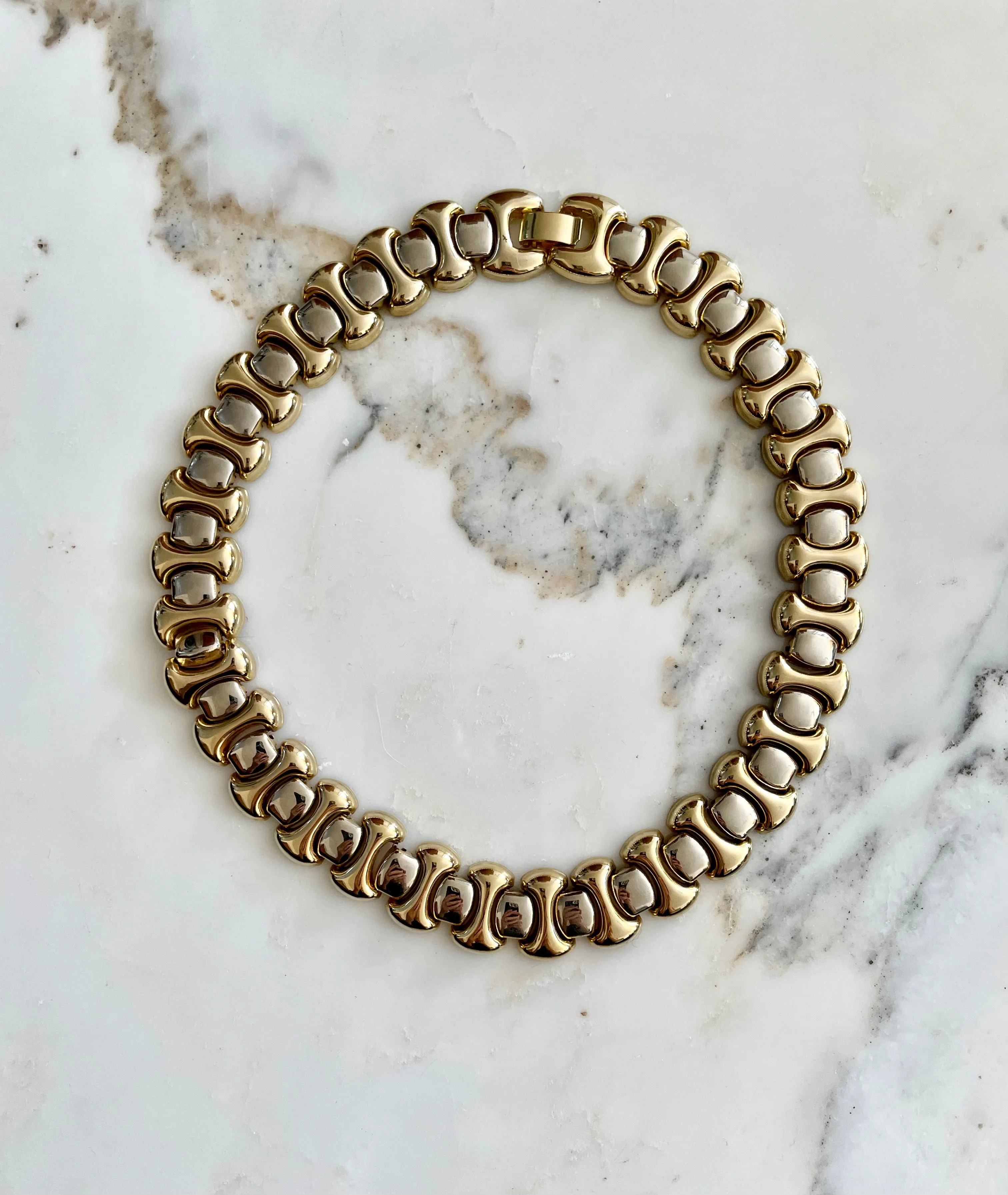 Mixed Metals Collar Necklace