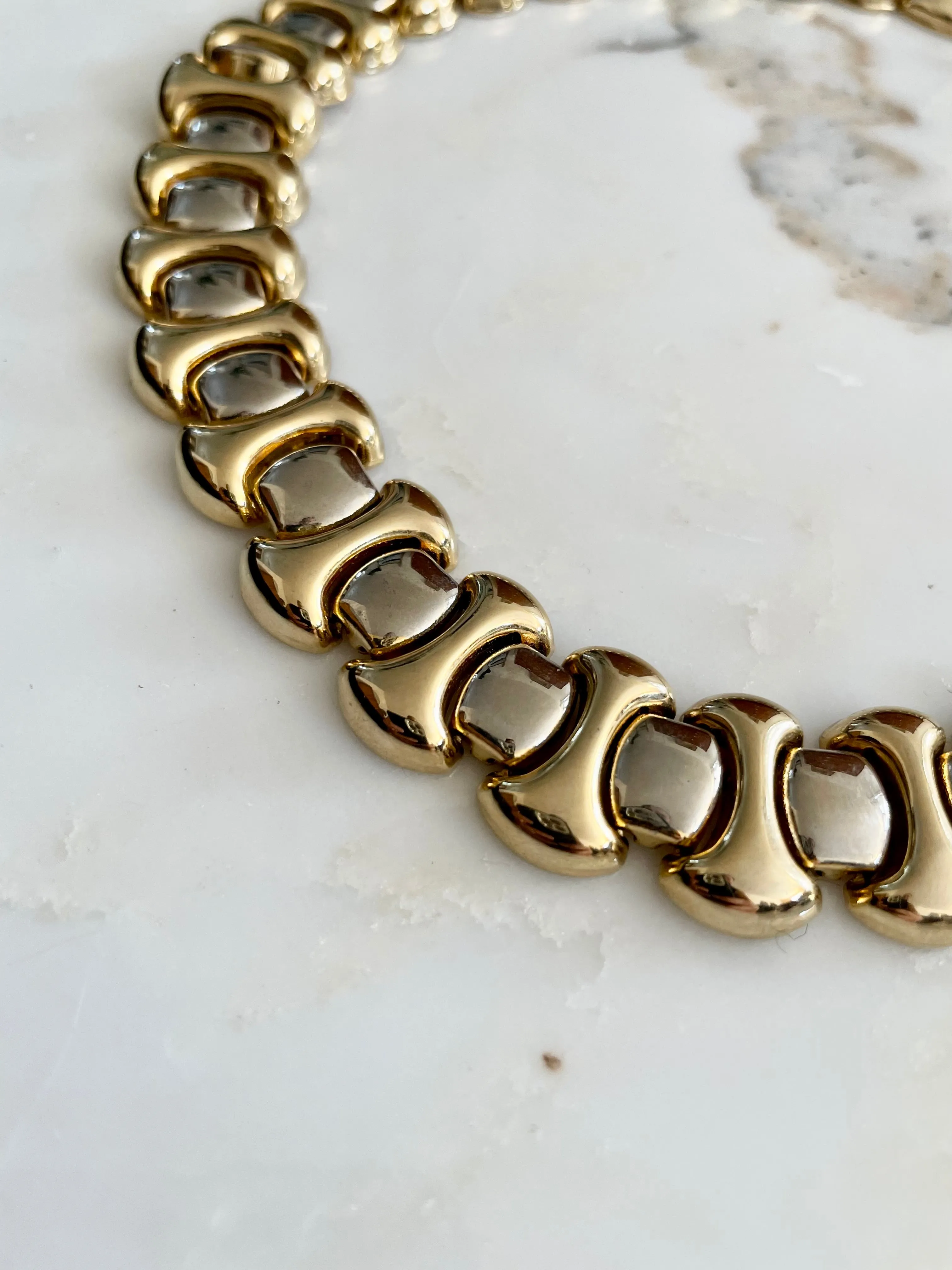 Mixed Metals Collar Necklace