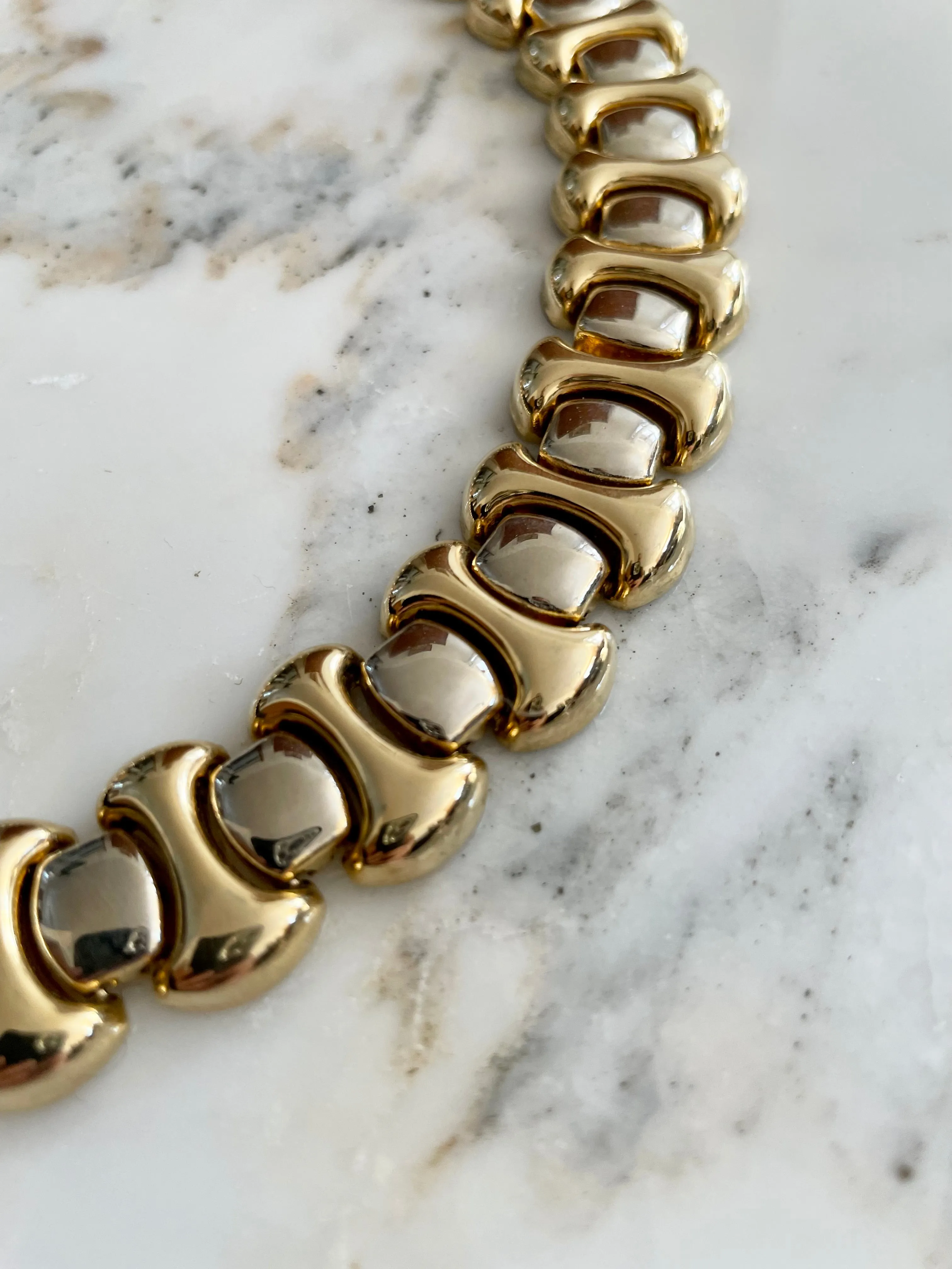 Mixed Metals Collar Necklace