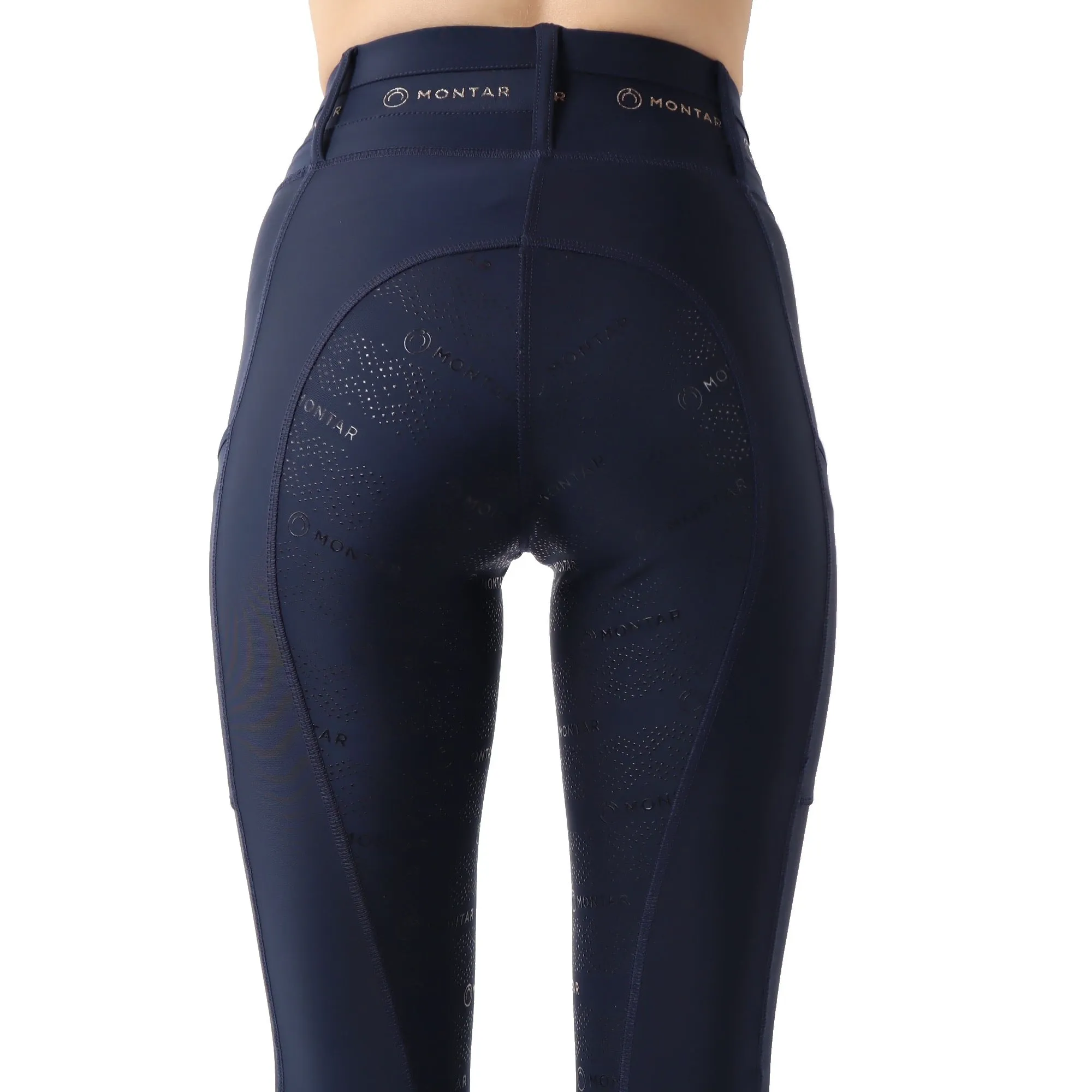 Montar Shelby ShapeTight Ladies High Rise Full Grip Riding Leggings, Dark Navy