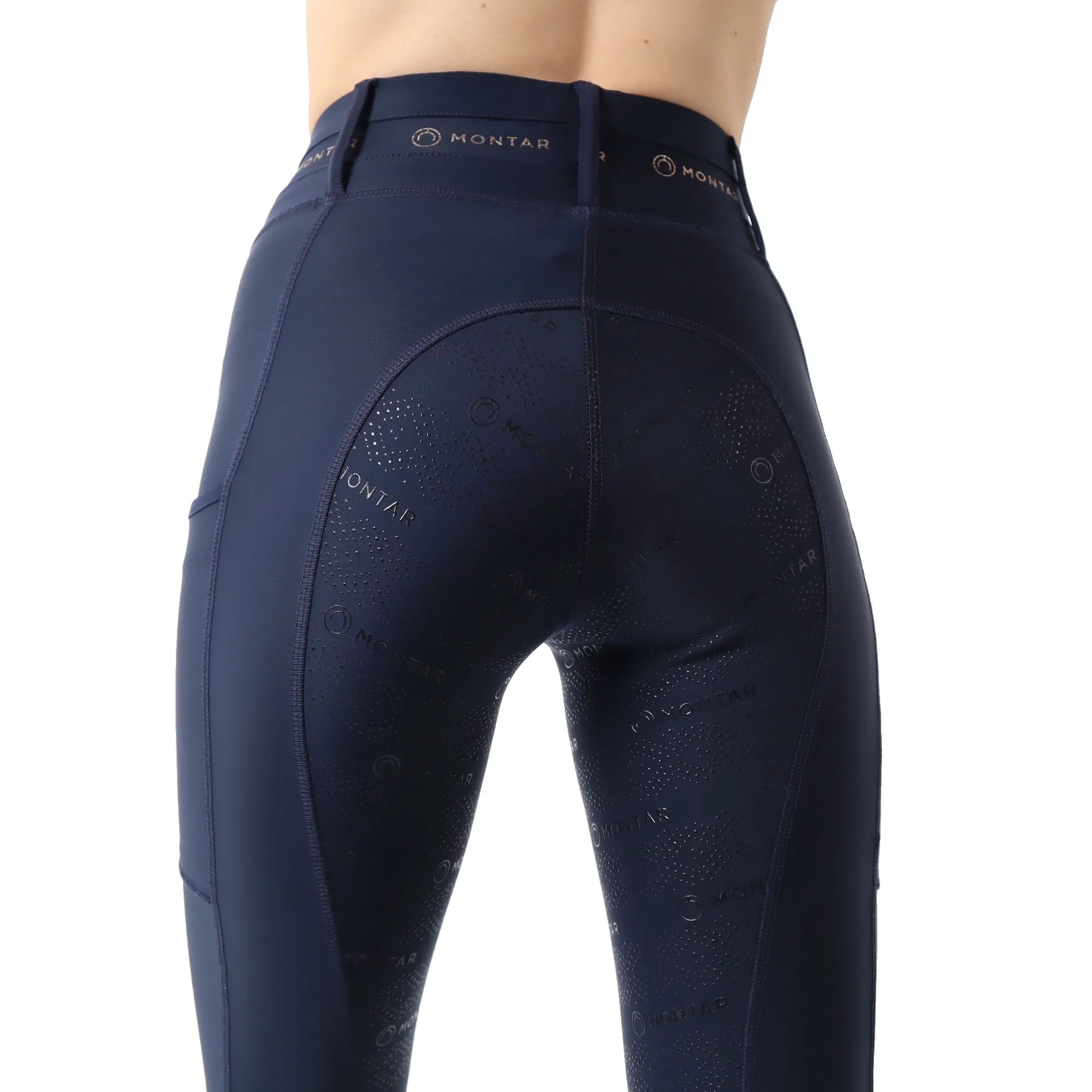 Montar Shelby ShapeTight Ladies High Rise Full Grip Riding Leggings, Dark Navy