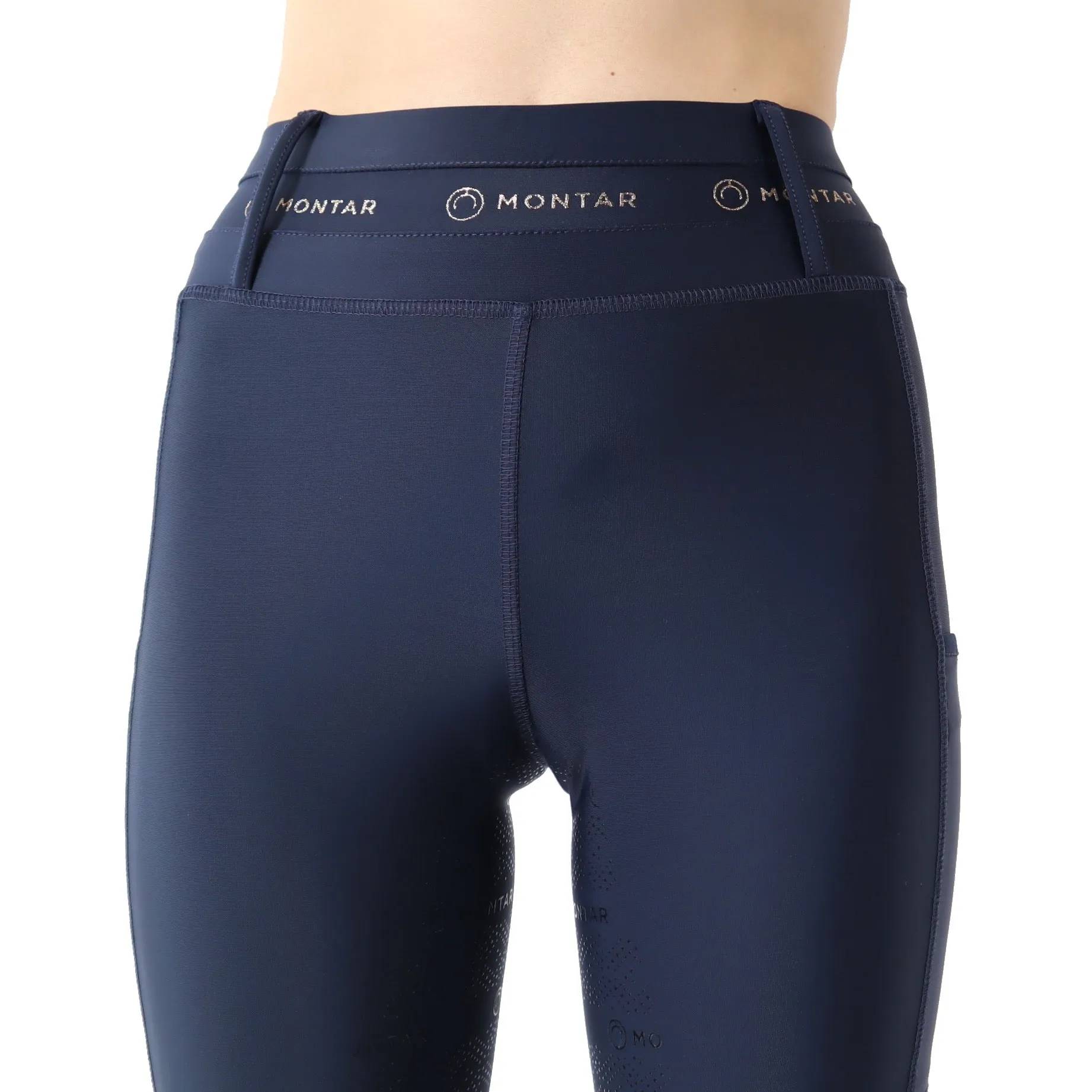 Montar Shelby ShapeTight Ladies High Rise Full Grip Riding Leggings, Dark Navy