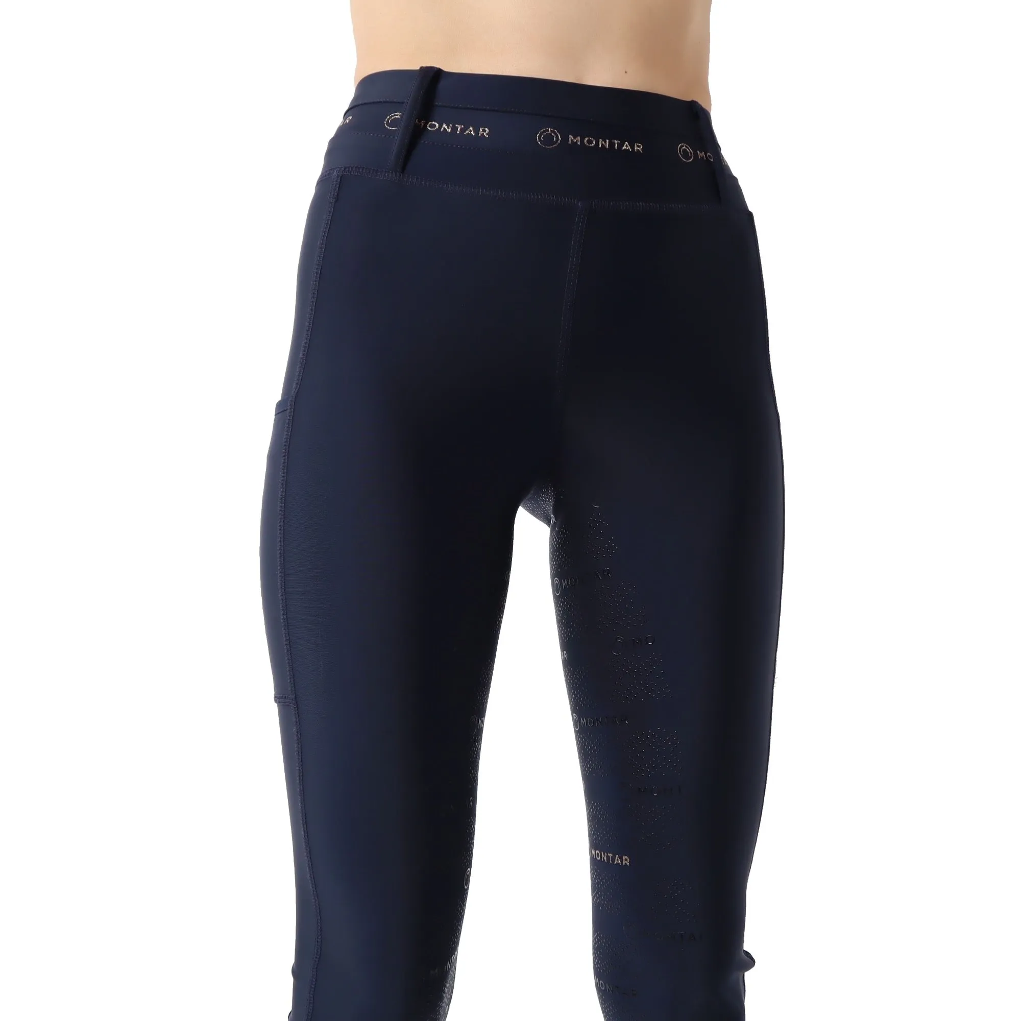 Montar Shelby ShapeTight Ladies High Rise Full Grip Riding Leggings, Dark Navy