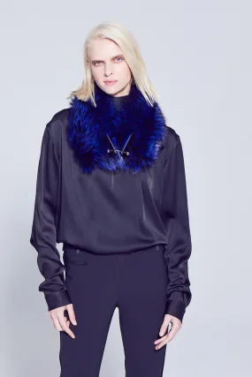 Murray Cobalt Fox Fur Collar