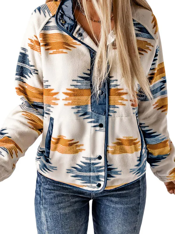 Native-Inspired Fleece Jacket for Casual Days