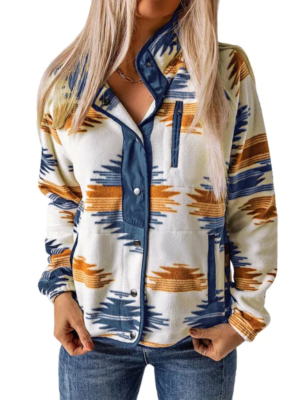 Native-Inspired Fleece Jacket for Casual Days