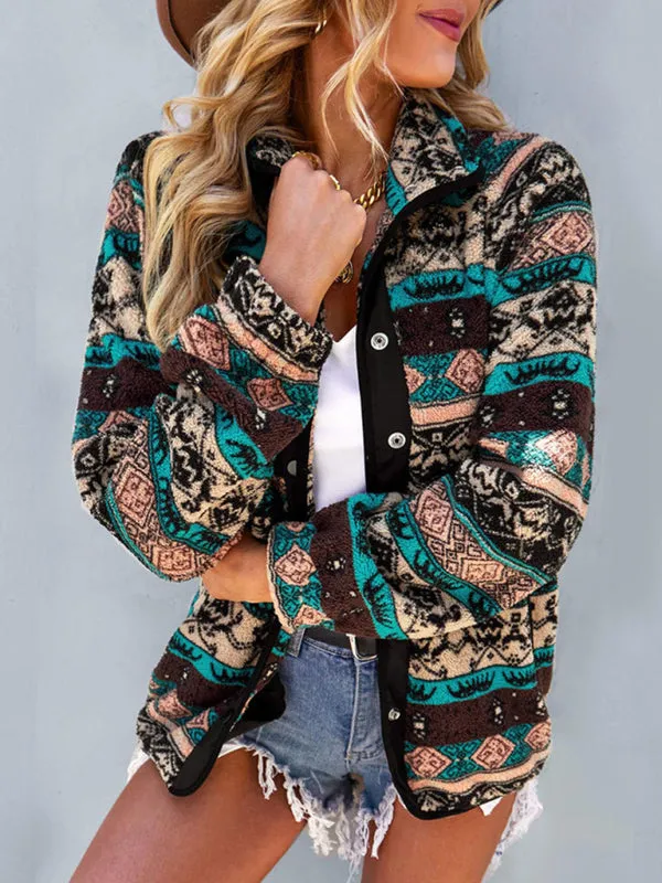 Native-Inspired Fleece Jacket for Casual Days