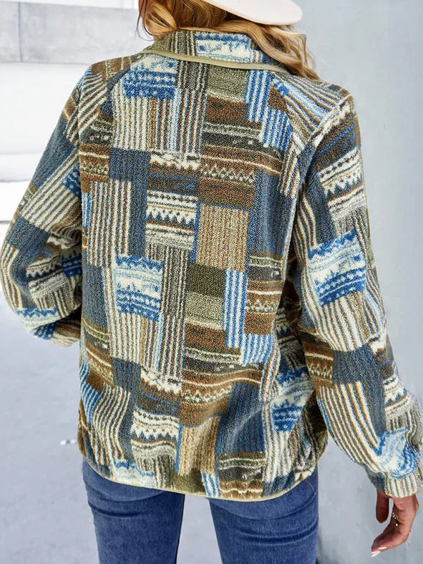 Native-Inspired Fleece Jacket for Casual Days