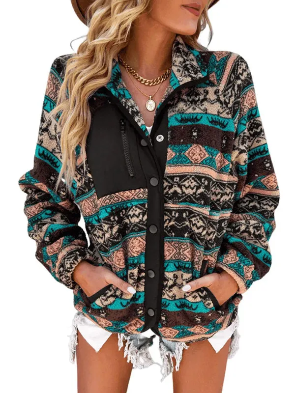 Native-Inspired Fleece Jacket for Casual Days