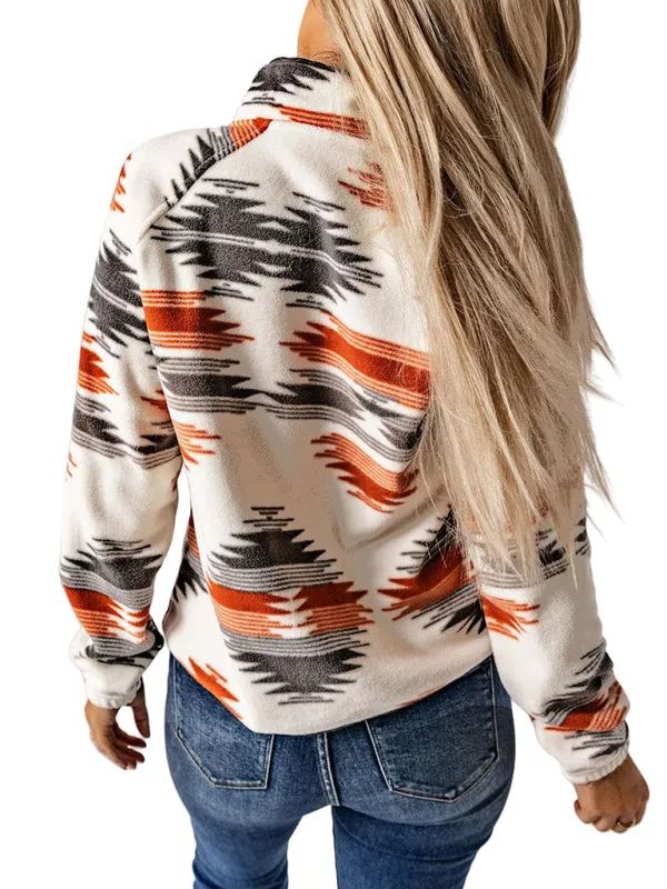 Native-Inspired Fleece Jacket for Casual Days