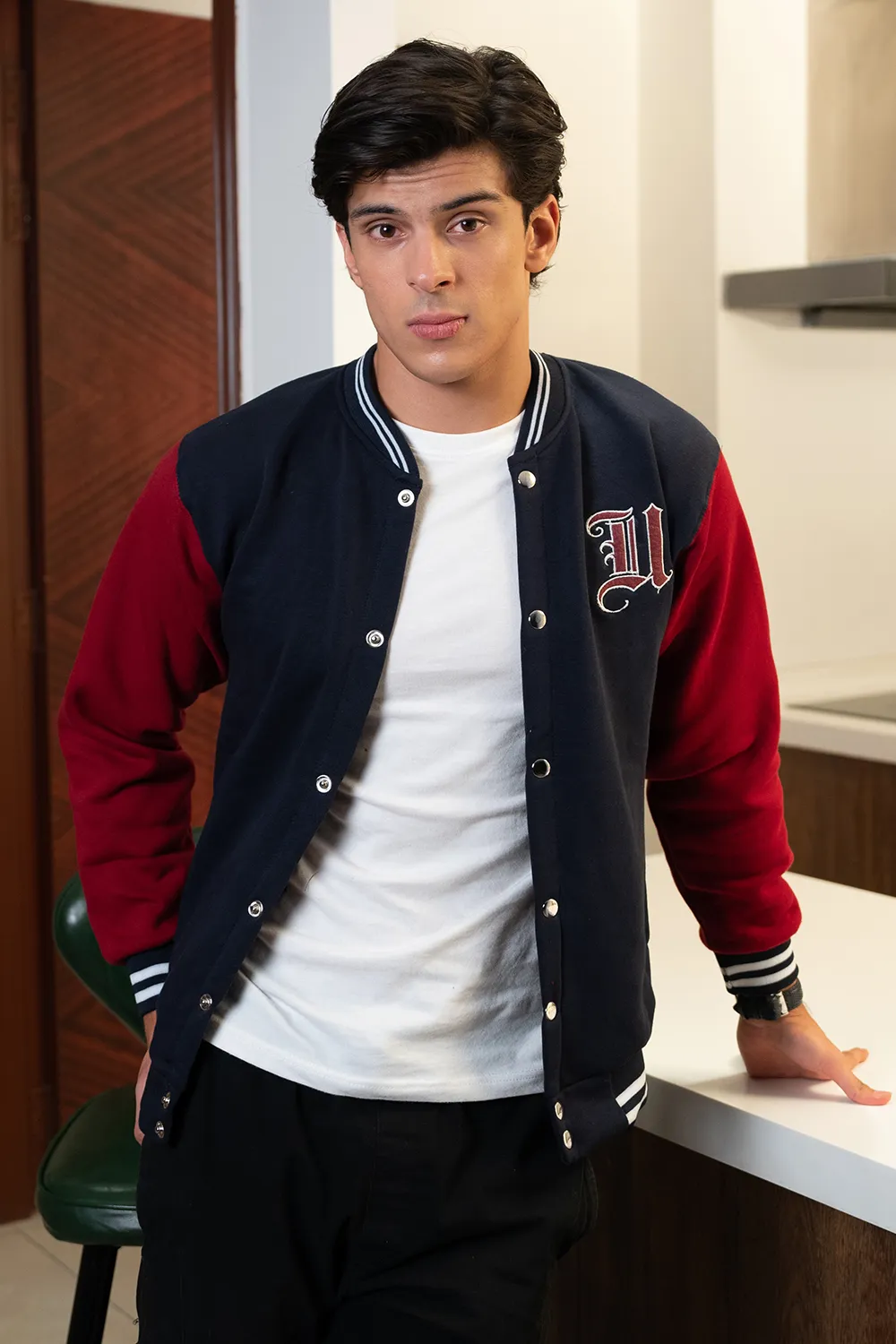 Navy Maroon Varsity Jacket