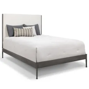 Nile Upholstered Iron Headboard with Metal Profile Platform Frame by Wesley Allen