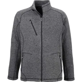 North End Men's Heather Charcoal Peak Sweater Fleece Jacket