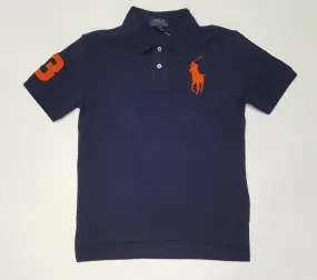 Nwt Kids Polo Ralph Lauren Navy Blue/Orange Big Pony Polo (8-20)