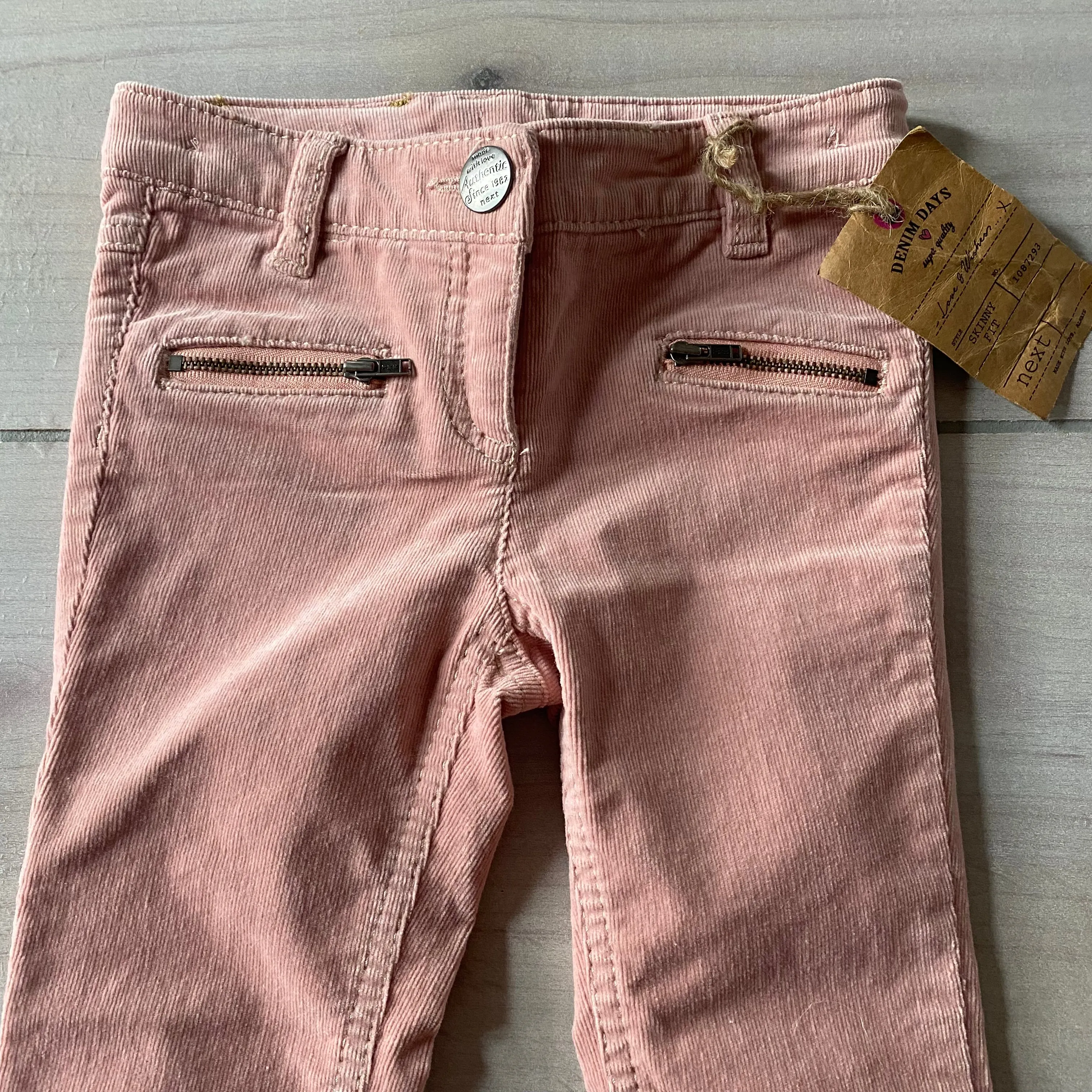 NWT NEXT Blush Corduroy Interior Adjustable Button Tab Pants