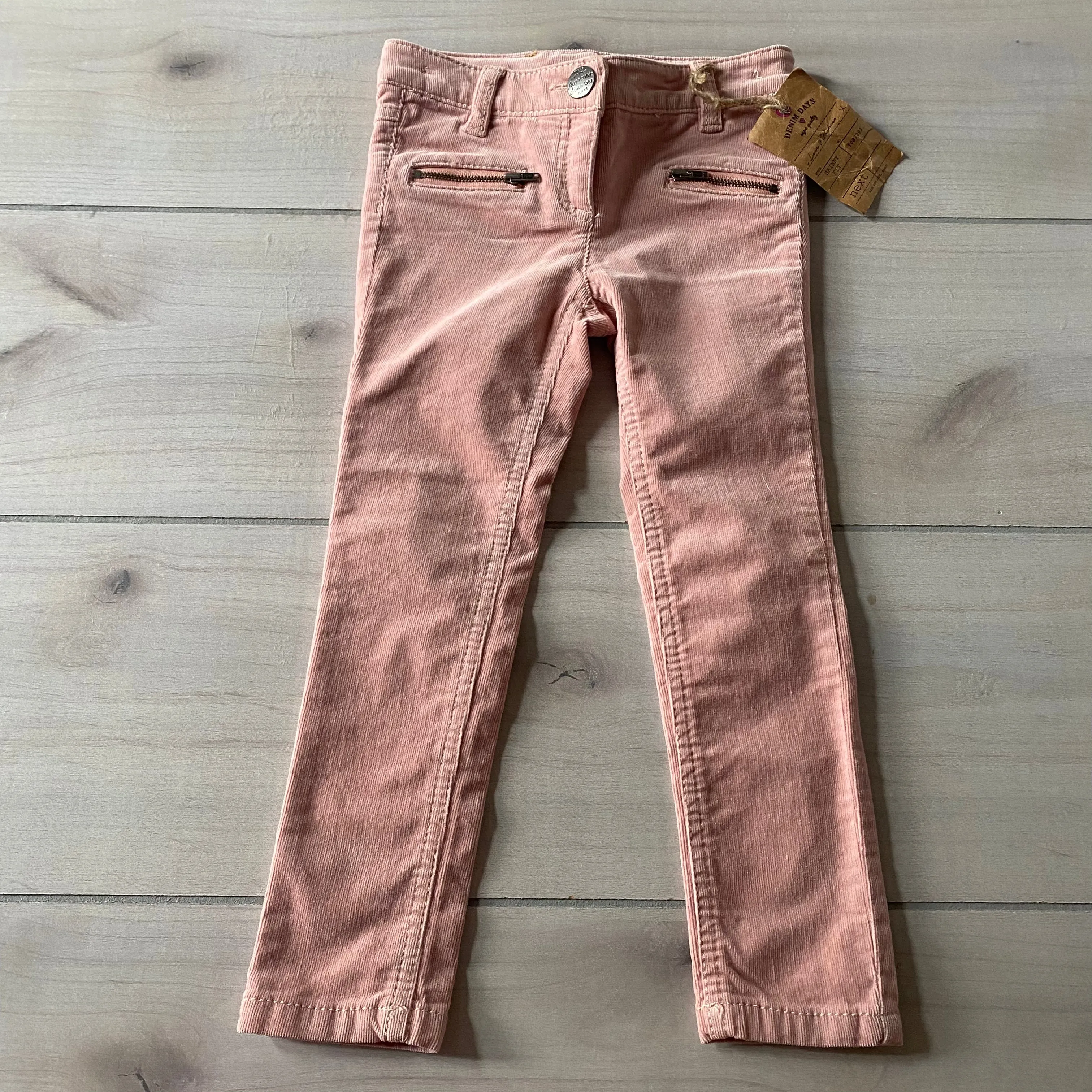 NWT NEXT Blush Corduroy Interior Adjustable Button Tab Pants