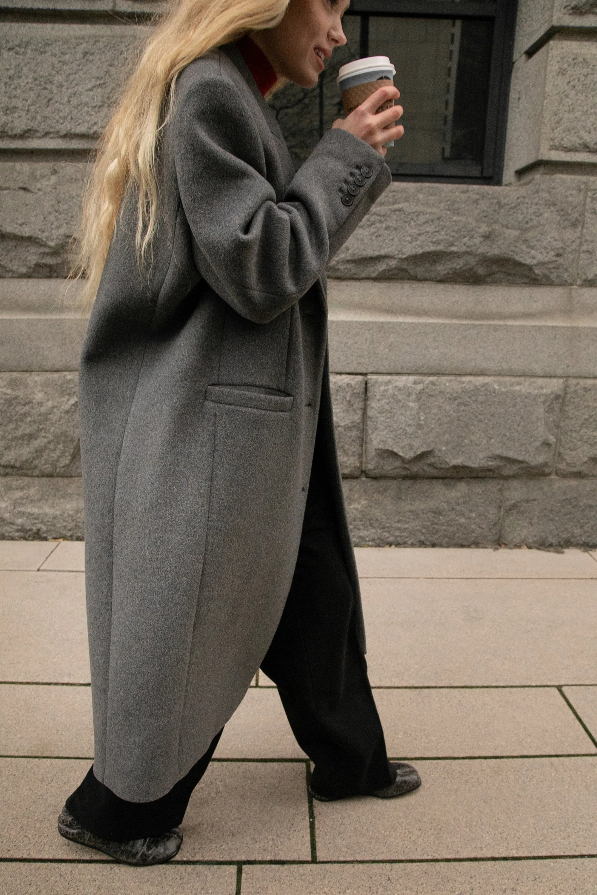 OVERSIZED WOOL-BLEND COAT