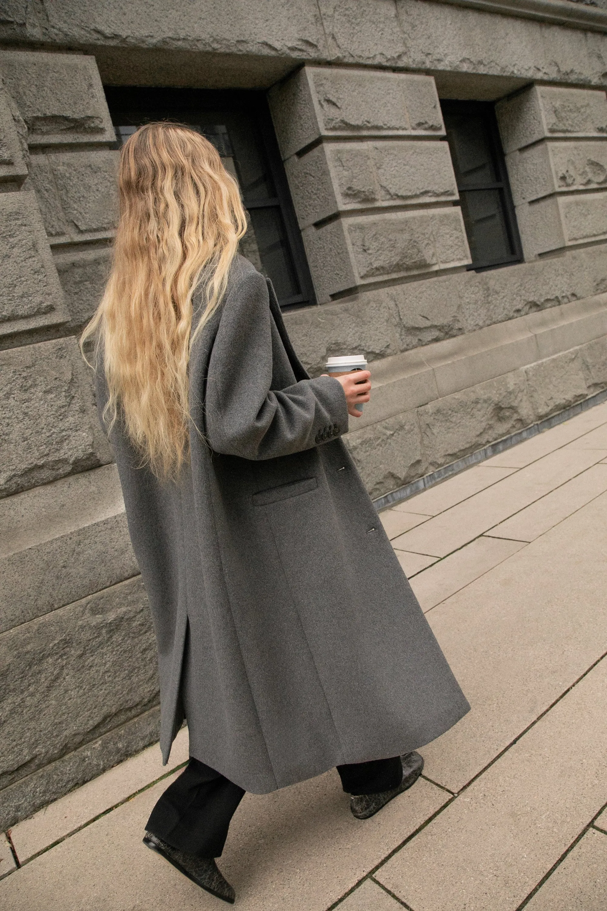 OVERSIZED WOOL-BLEND COAT