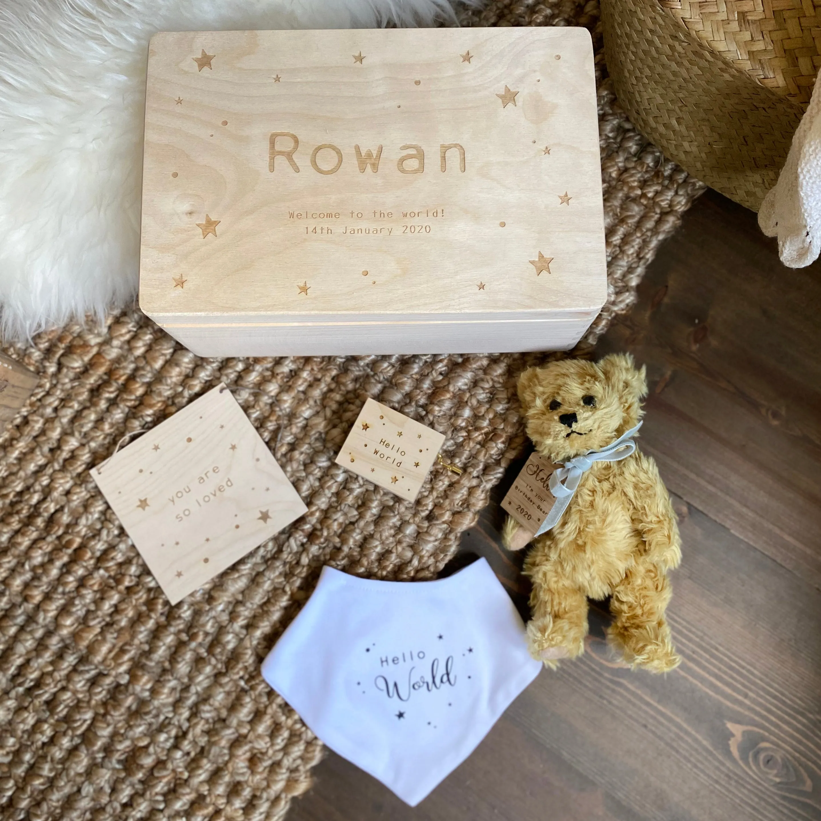 Personalised Starry Baby Gift Set