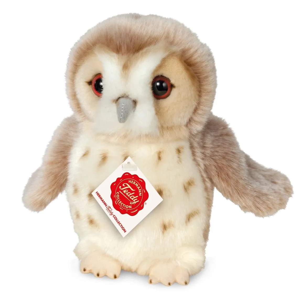 Plush Light Brown Barn Owl 16 cm or 20cm - plush toy by Teddy Hermann Nature Collection