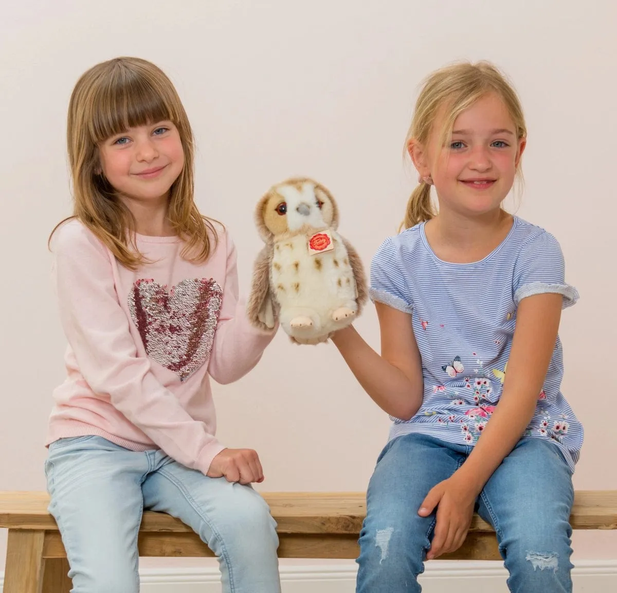 Plush Light Brown Barn Owl 16 cm or 20cm - plush toy by Teddy Hermann Nature Collection