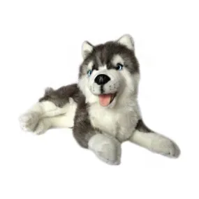 Plush Realistic Husky Size 44cm/17″