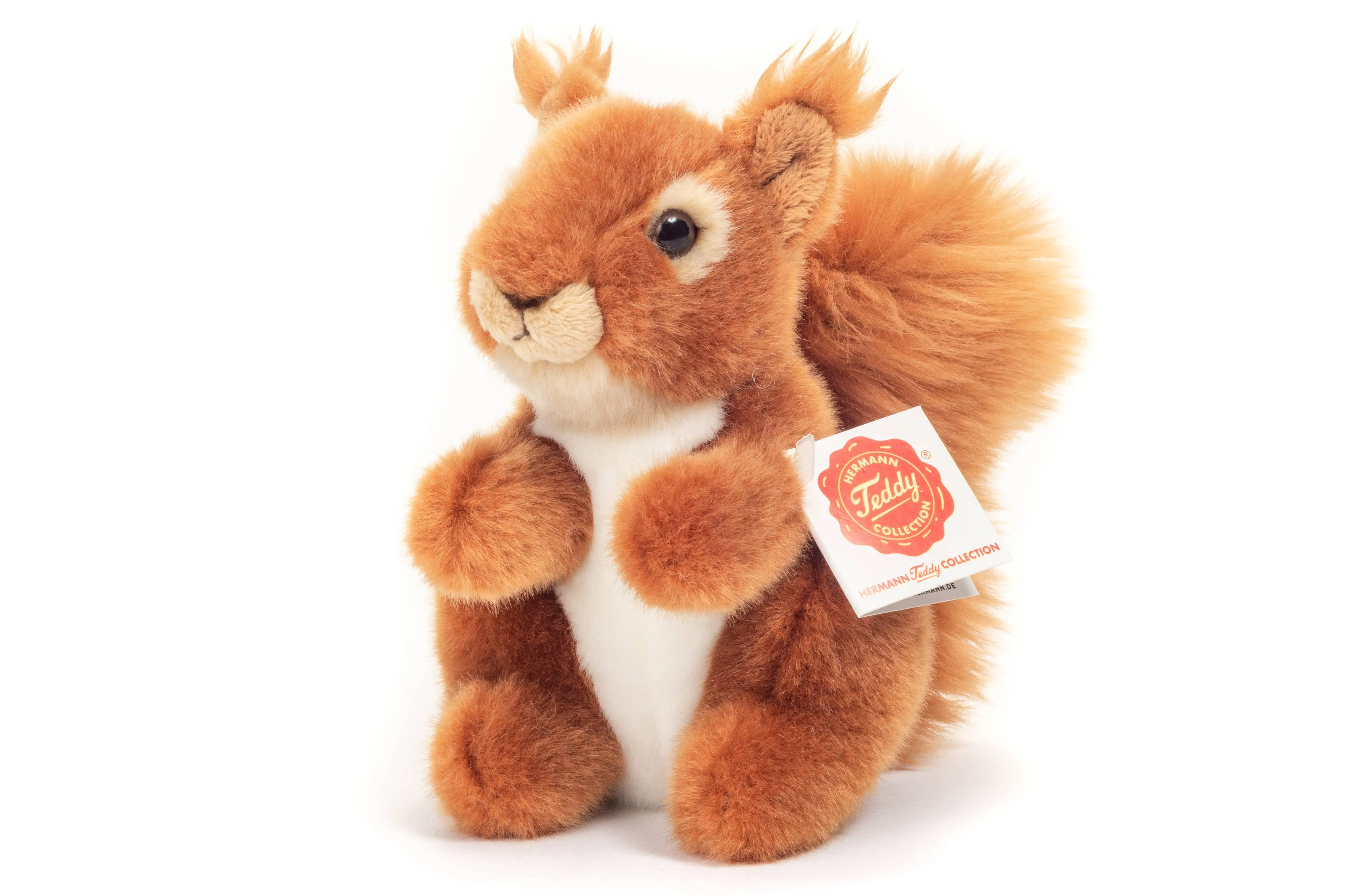 Plush Red Squirrel with Tufted Ears 14 cm - plush toy by Teddy Hermann