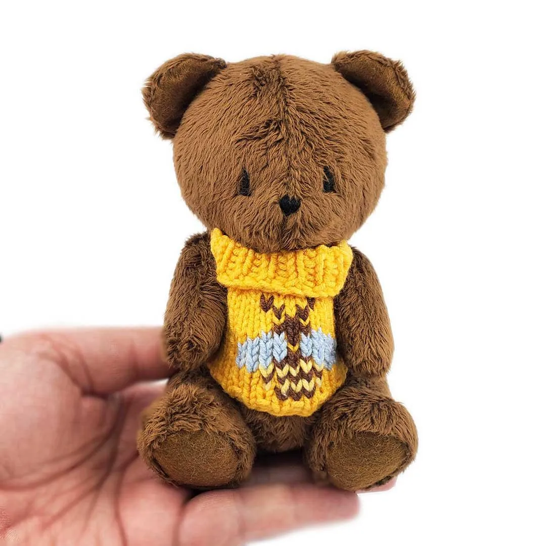 Plush - Teddy Bear in a Bee Sweater by Frank and Bubby