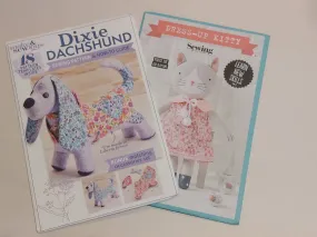 Preloved Sewing Pattern - Dachshund and Kitty, Make & Sew Toys