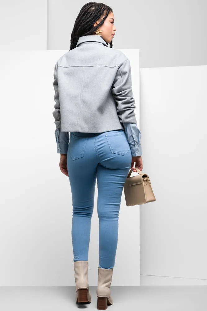 Pull On Jeggings Light Blue