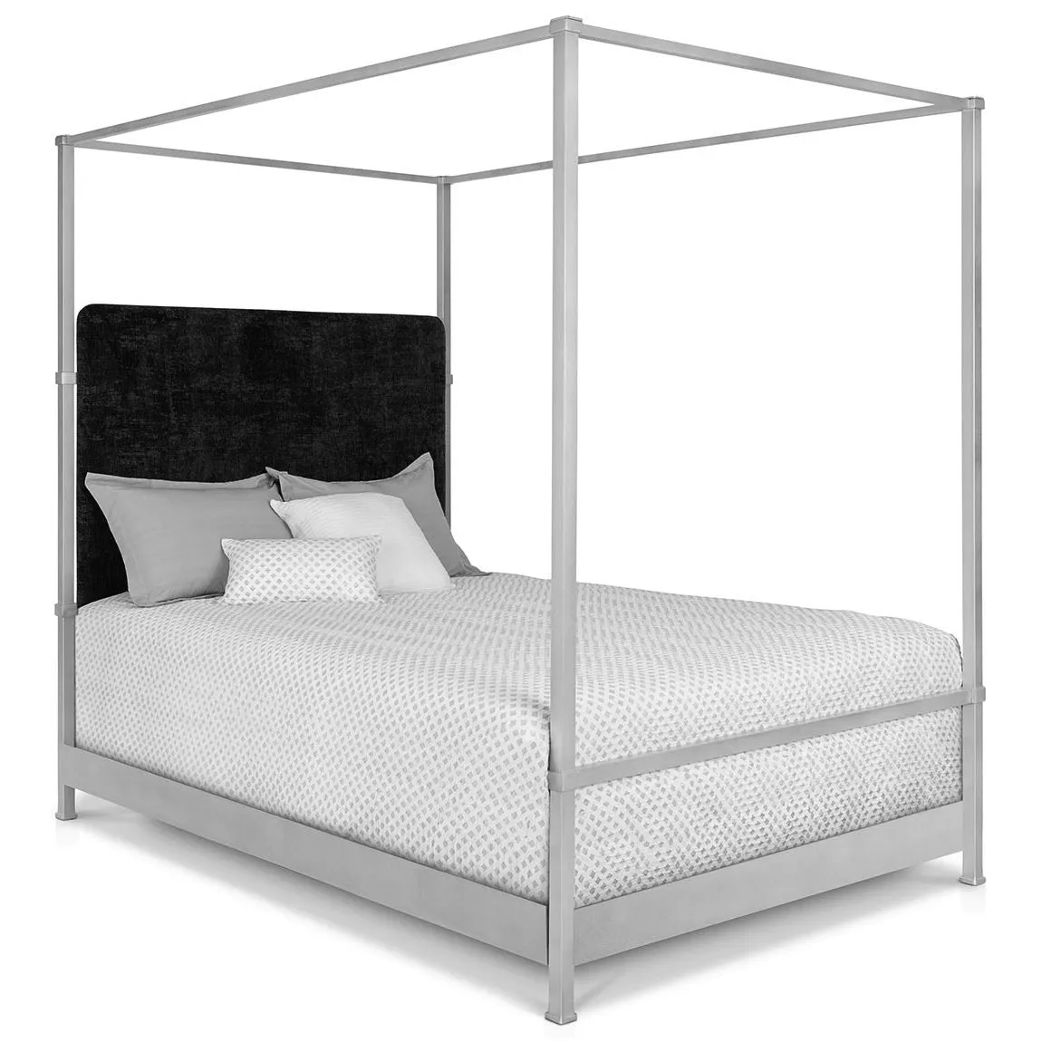 Quincy Upholstered Iron Canopy Bed by Wesley Allen