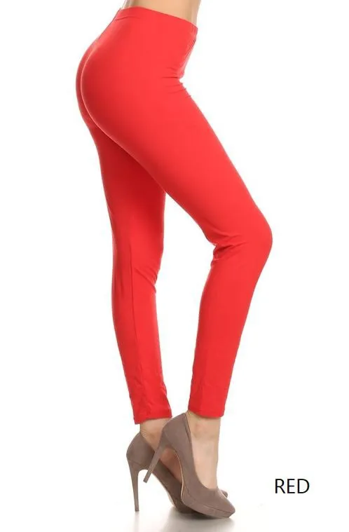 Red Ribbon Full Length Leggings