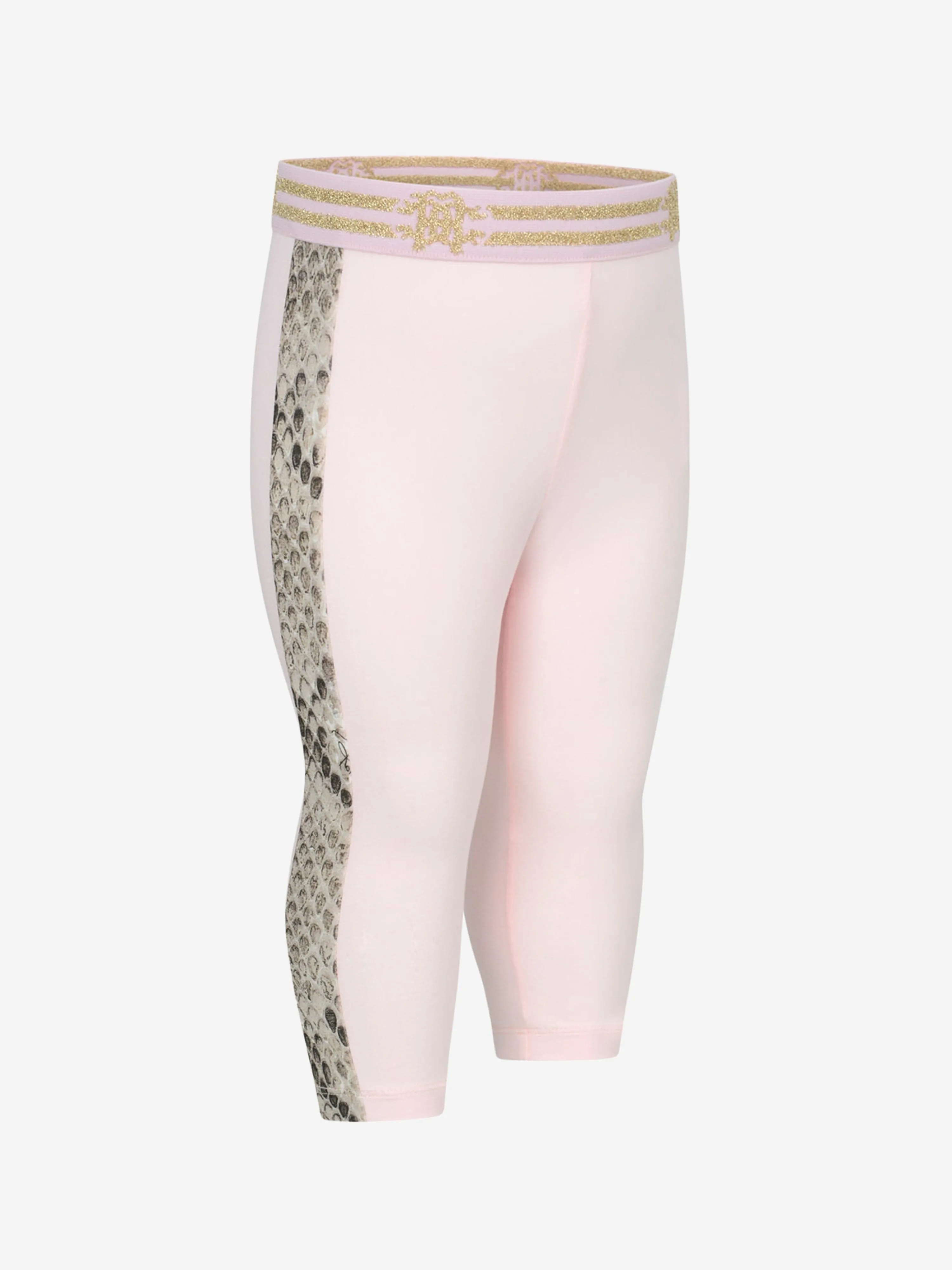 Roberto Cavalli Baby Girls Python Trim Leggings