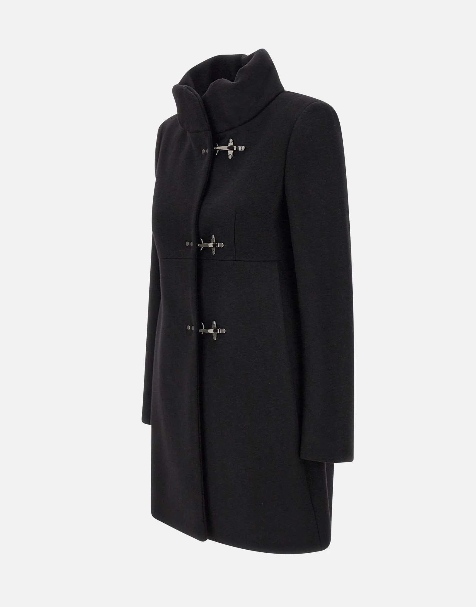 Romantic Black Wool Blend Coat