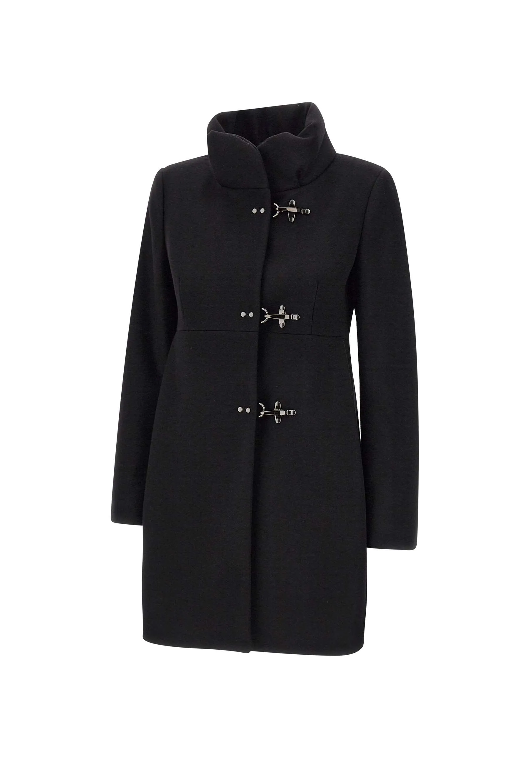 Romantic Black Wool Blend Coat