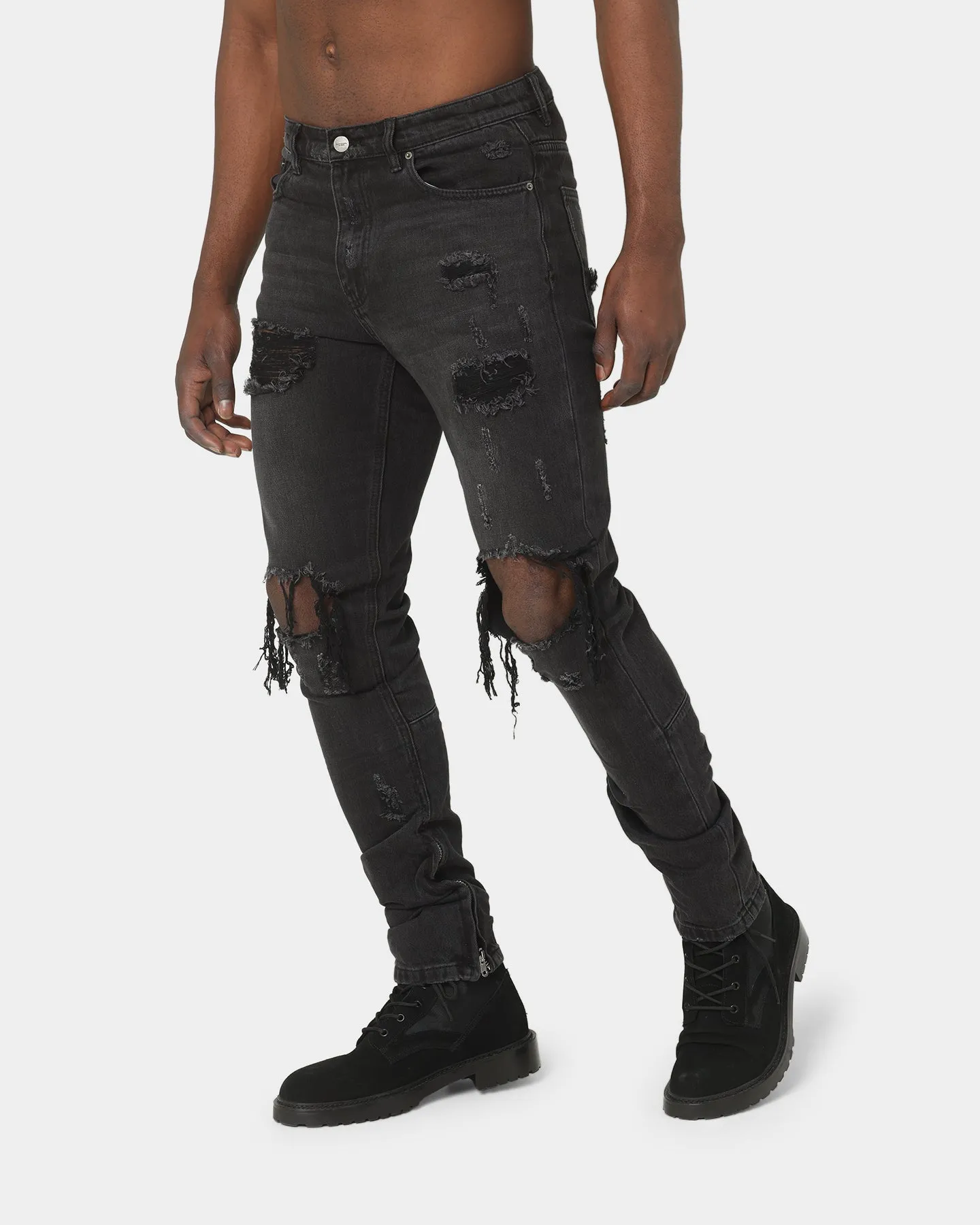 Saint Morta Destroyer Distressed Jeans Vintage Black