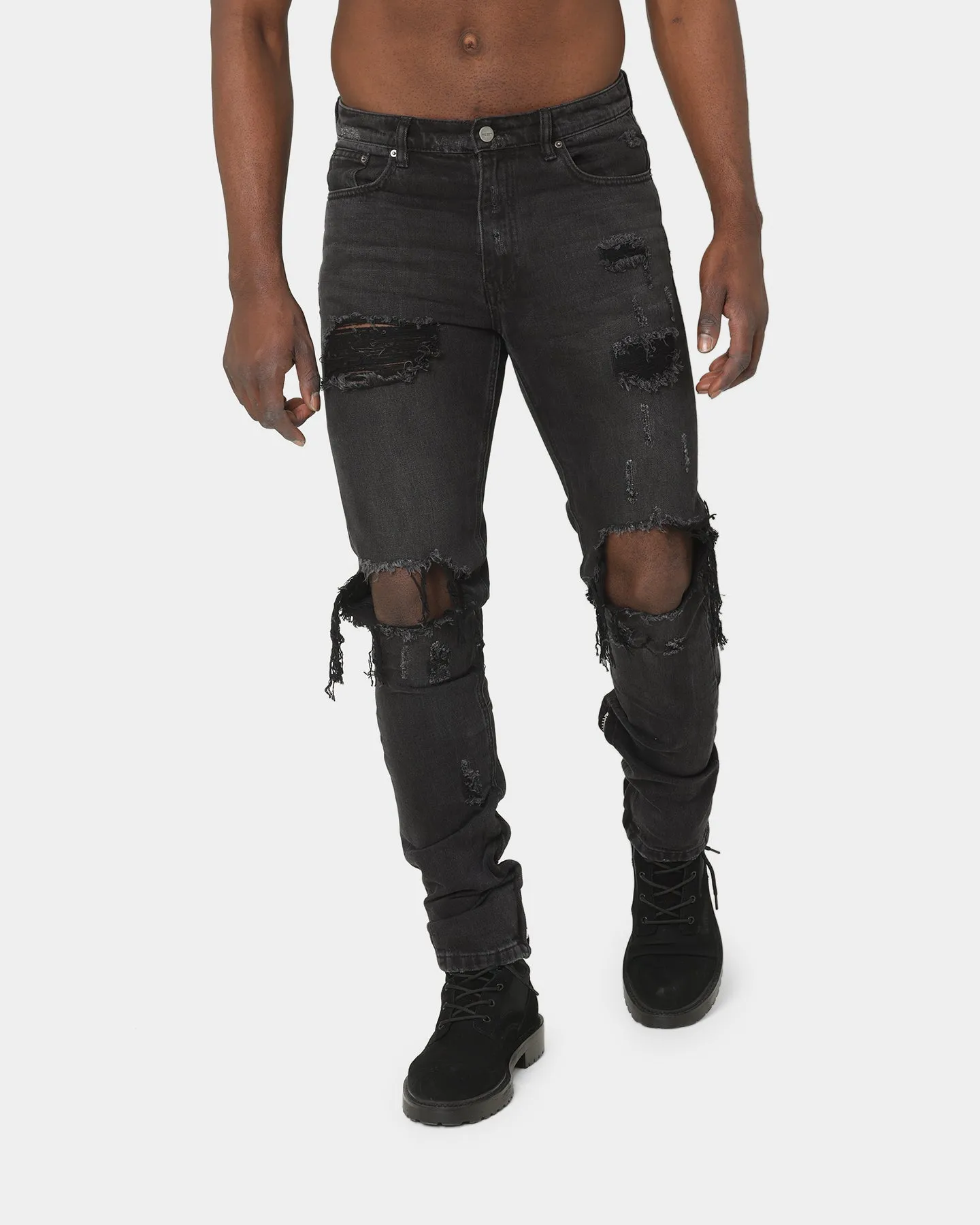 Saint Morta Destroyer Distressed Jeans Vintage Black