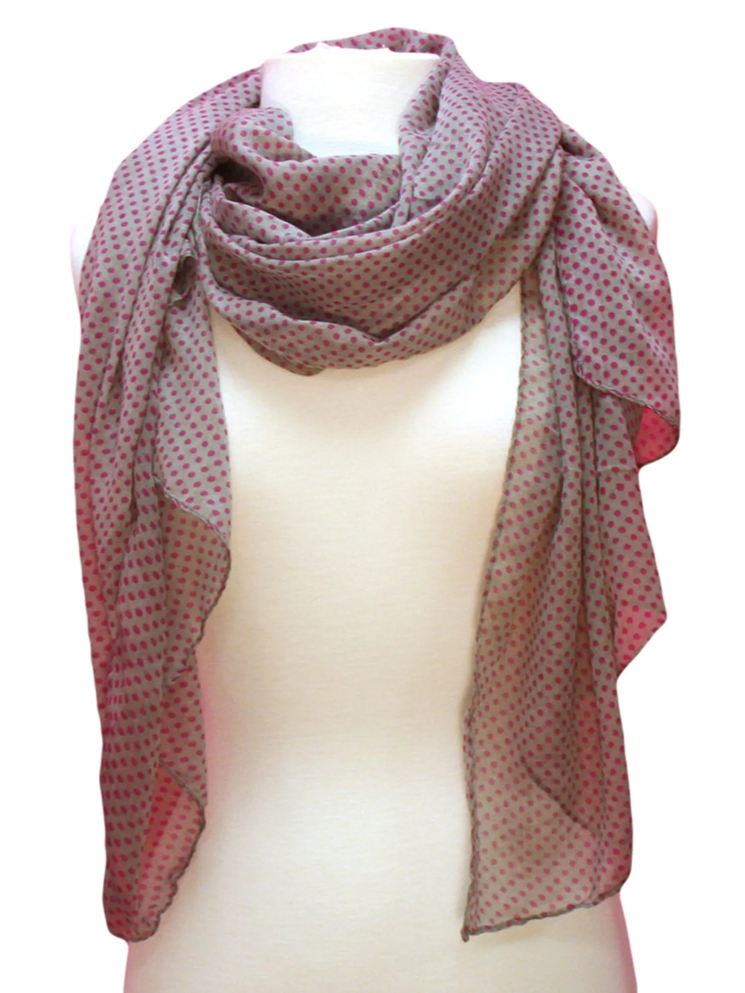 Sheer Lightweight Polka Dot Scarf Shawl