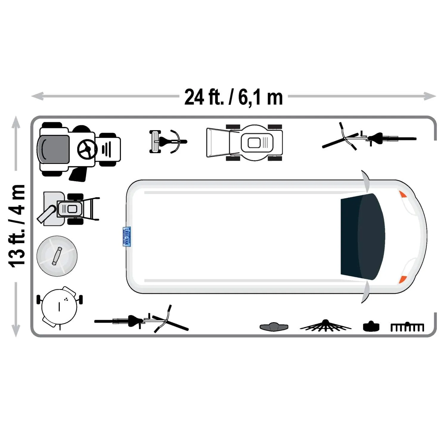 ShelterLogic | ShelterCoat 13 x 24 ft. Wind and Snow Rated Garage Round Gray STD