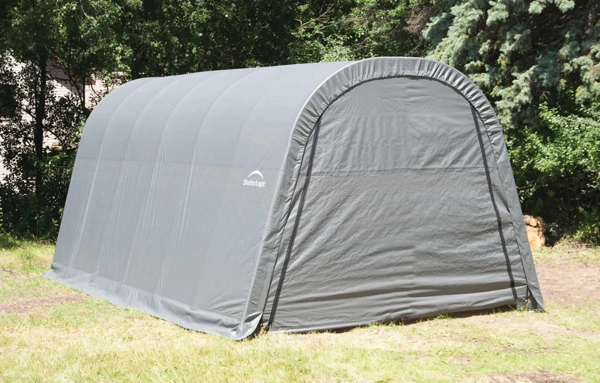 ShelterLogic | ShelterCoat 13 x 24 ft. Wind and Snow Rated Garage Round Gray STD