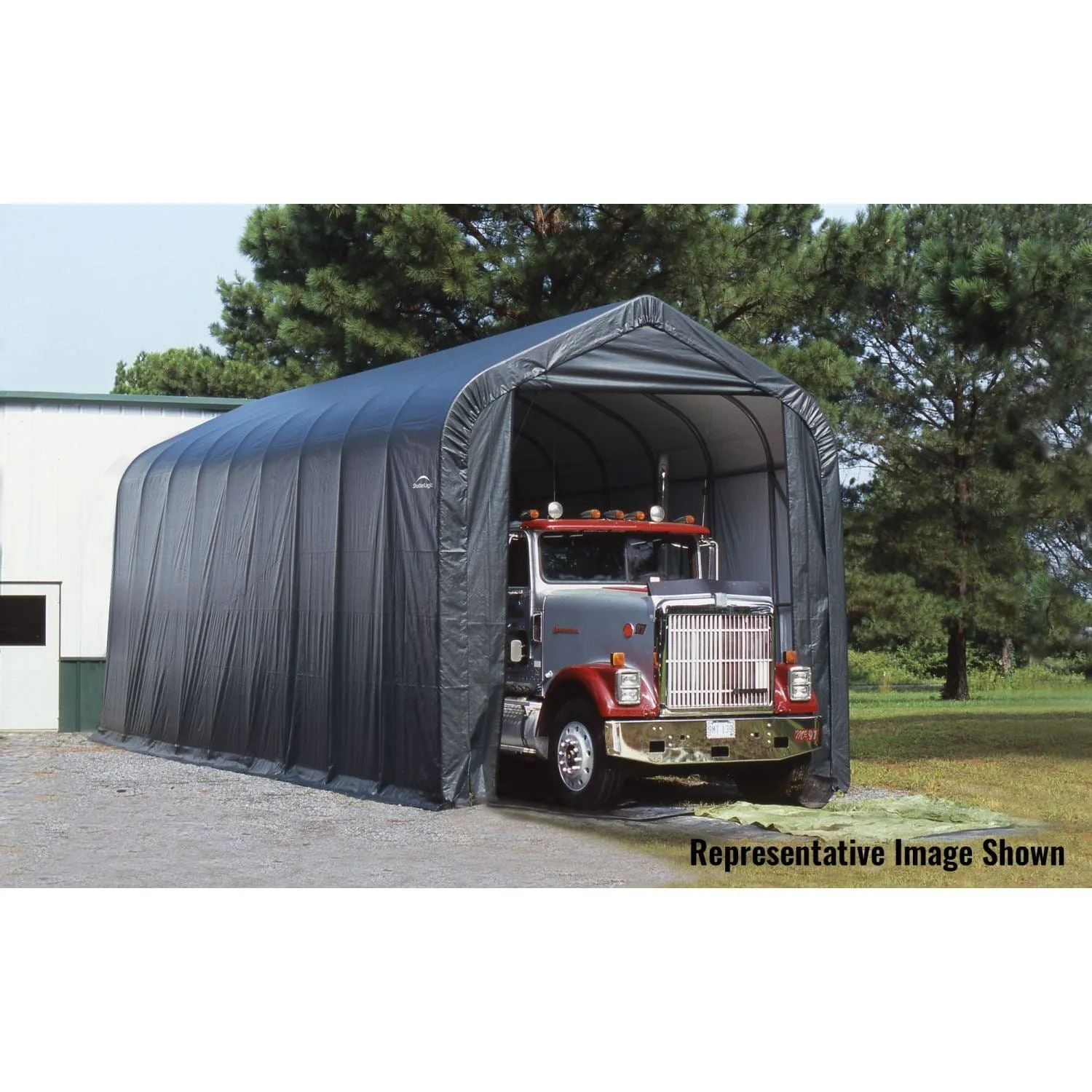 ShelterLogic | ShelterCoat 15 x 20 ft. Garage Peak Gray STD