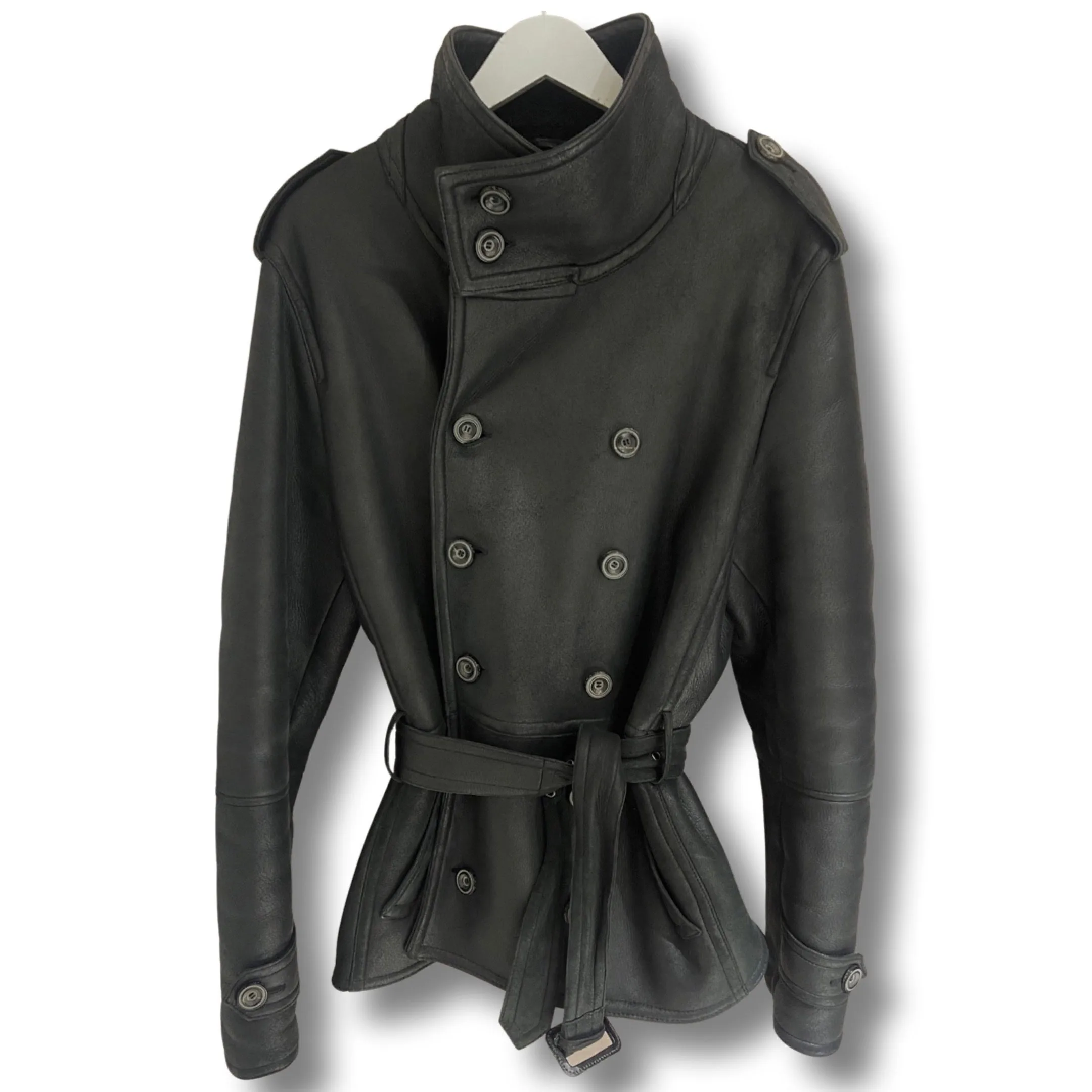 Soft black lammy coat.