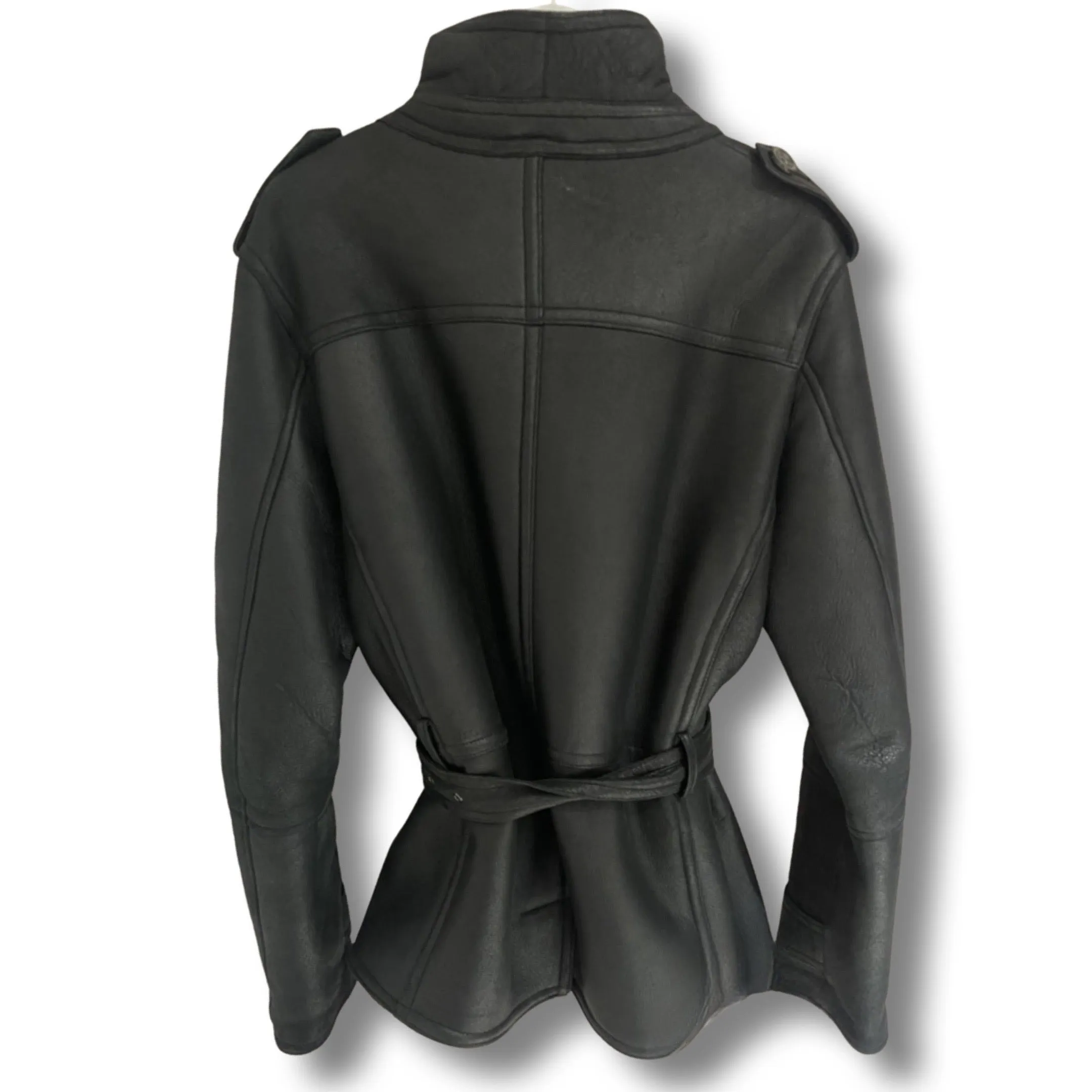 Soft black lammy coat.