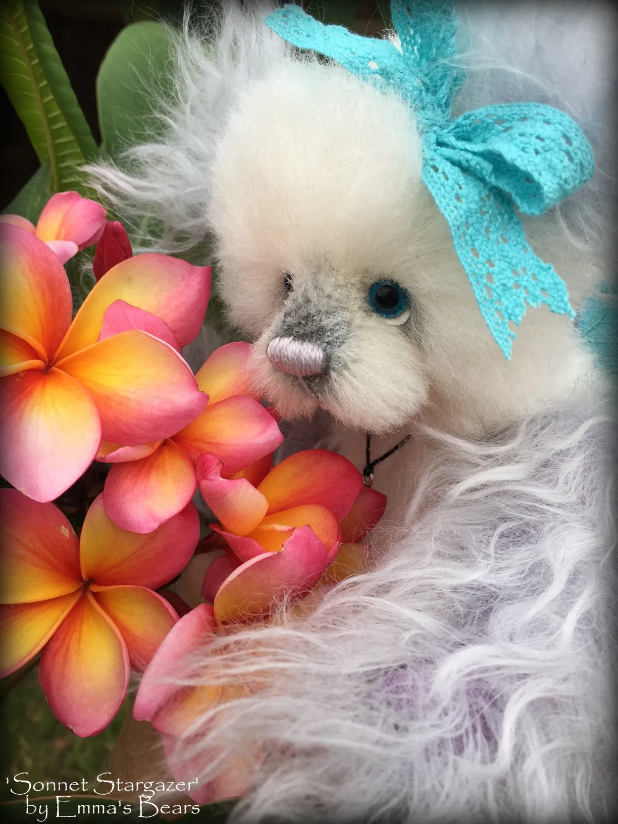 Sonnet Stargazer - 9in mohair and alpaca fairy Artist Bear by Emmas Bears