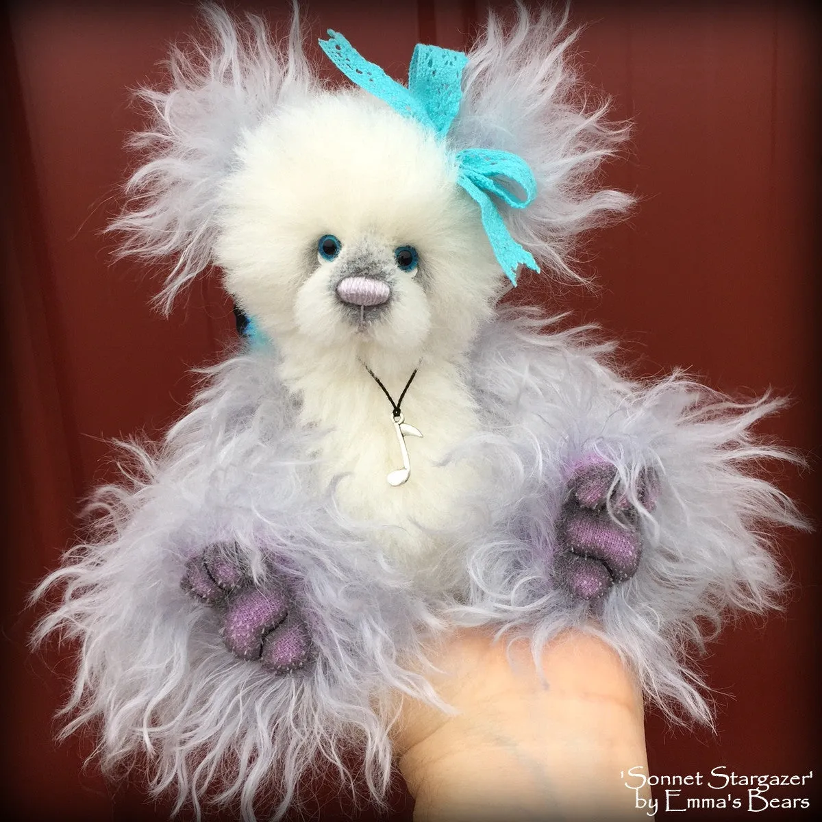 Sonnet Stargazer - 9in mohair and alpaca fairy Artist Bear by Emmas Bears