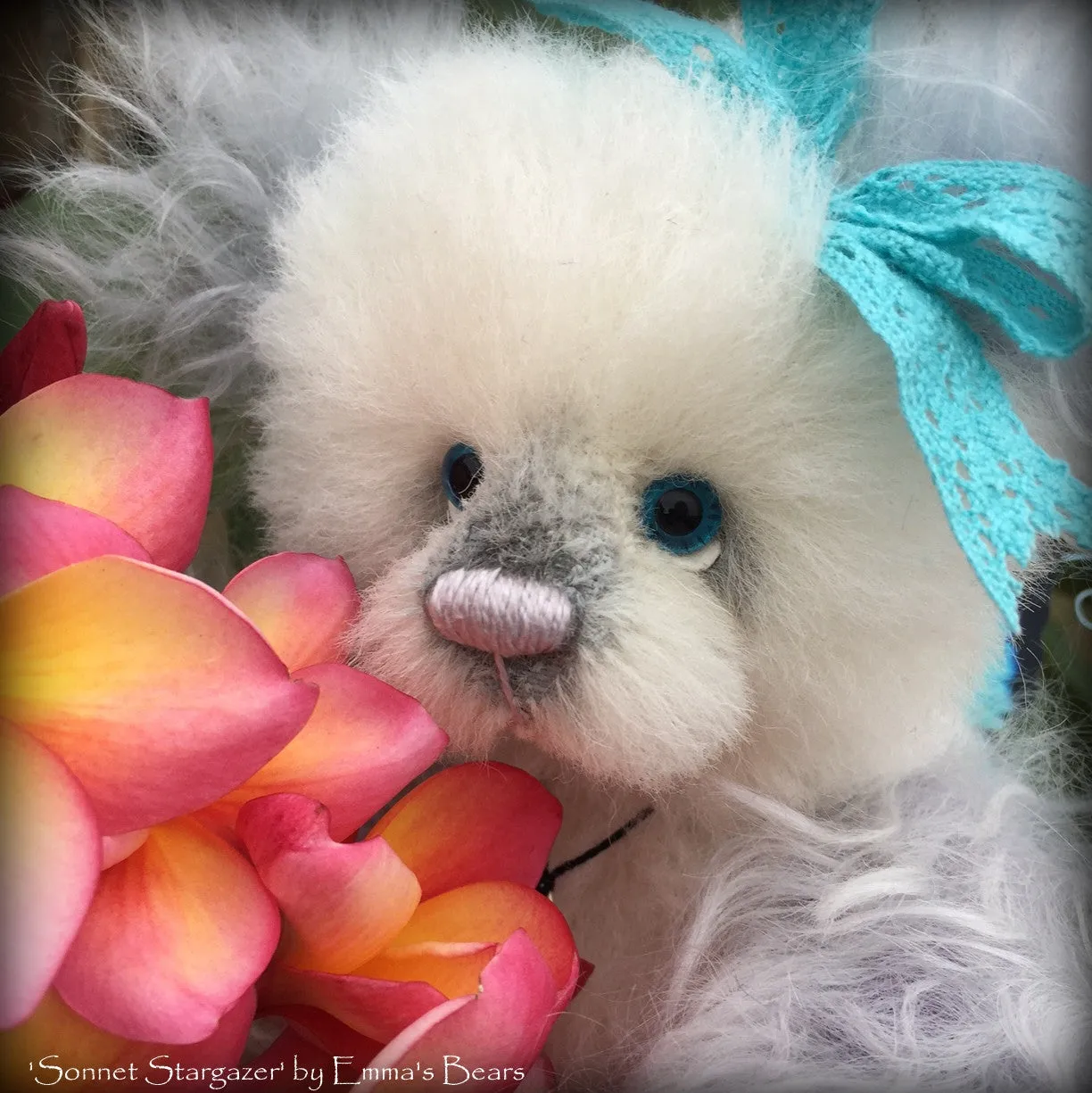 Sonnet Stargazer - 9in mohair and alpaca fairy Artist Bear by Emmas Bears