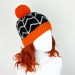 Spider Web Pom Pom Beanie (Custom Colour)