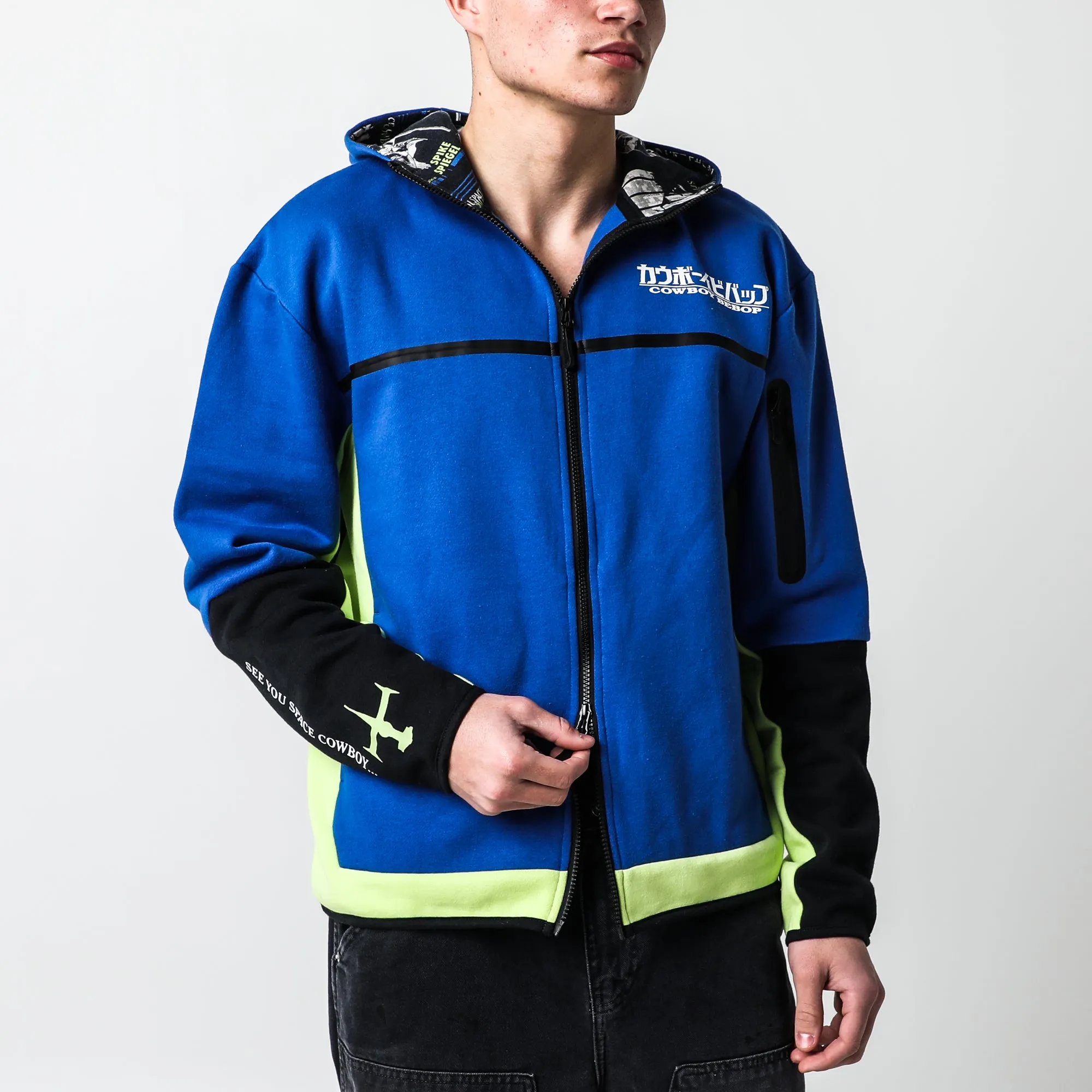 Spike Spiegel Contrast Zip Hoodie