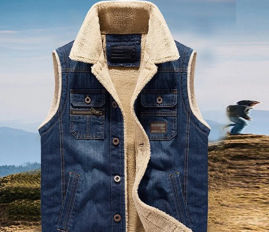 SPIKER Denim Fleece Vest