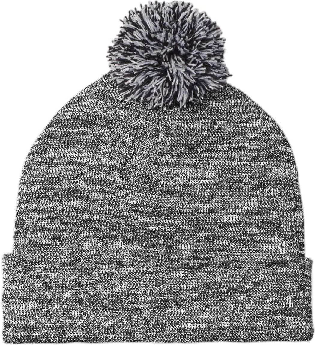 Sport-Tek Heather Pom Pom Beanie